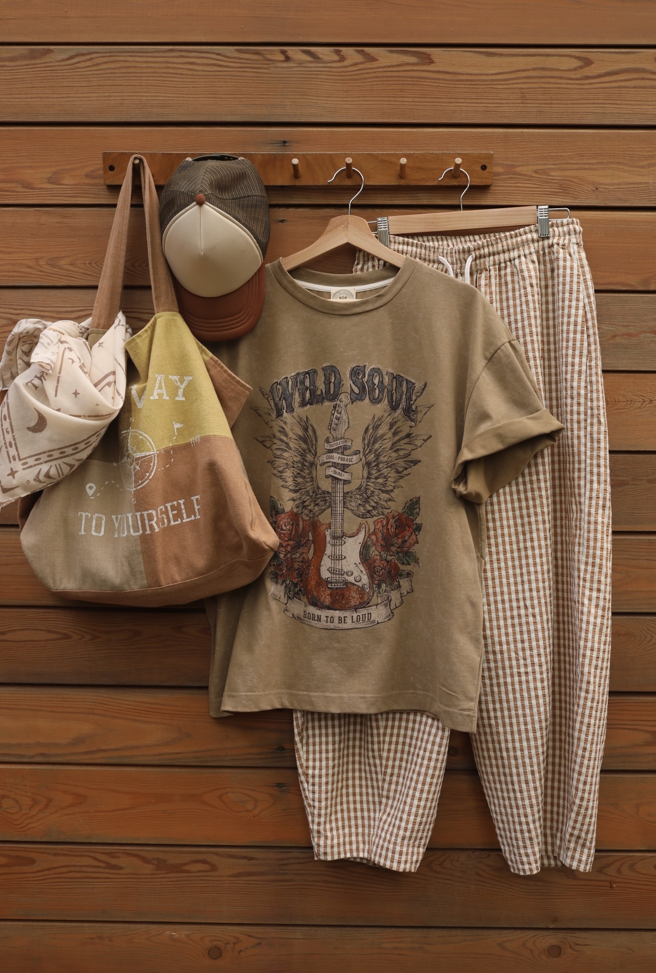 «Old school» T-shirt ocher - Image 3