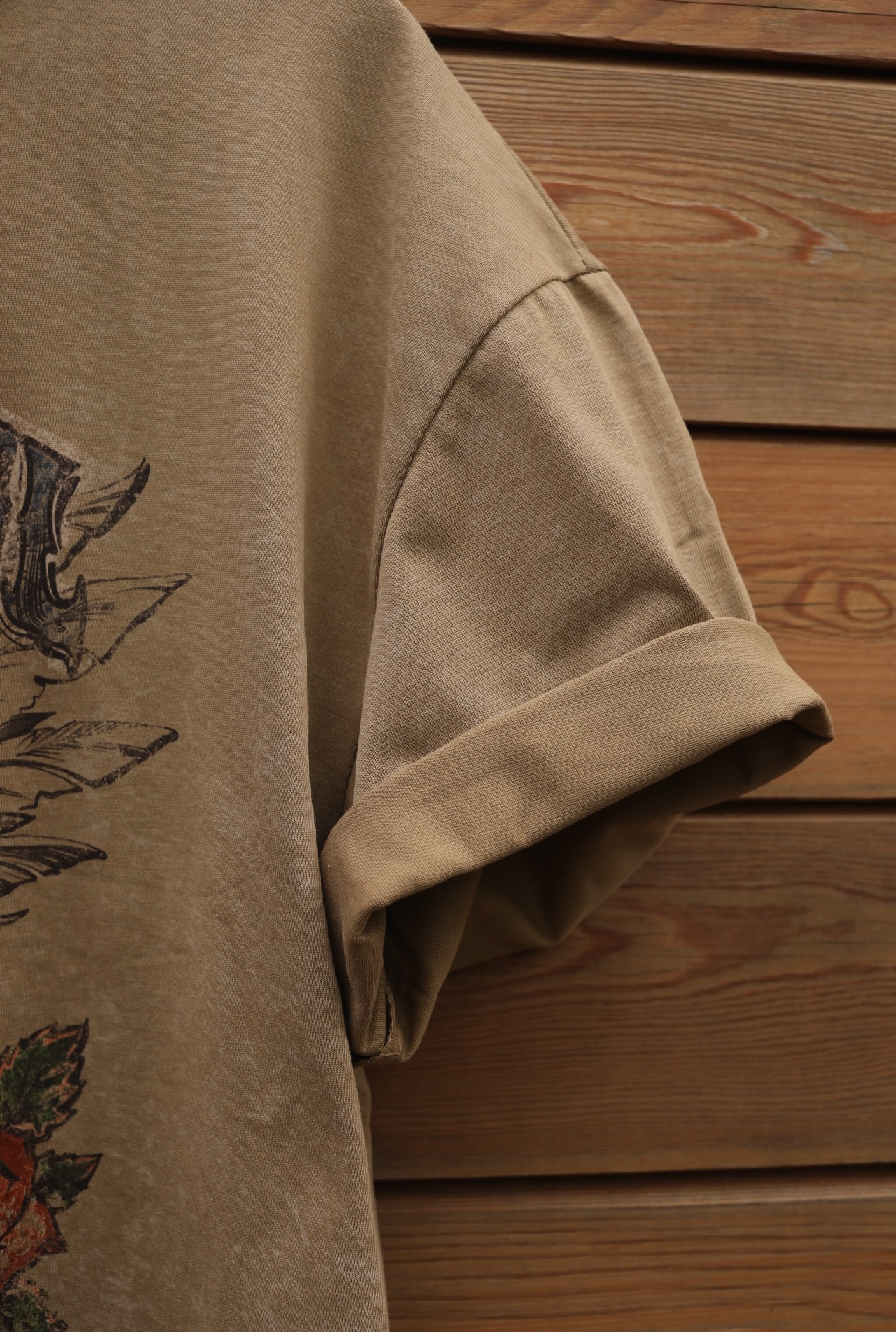 «Old school» T-shirt ocher - Image 4